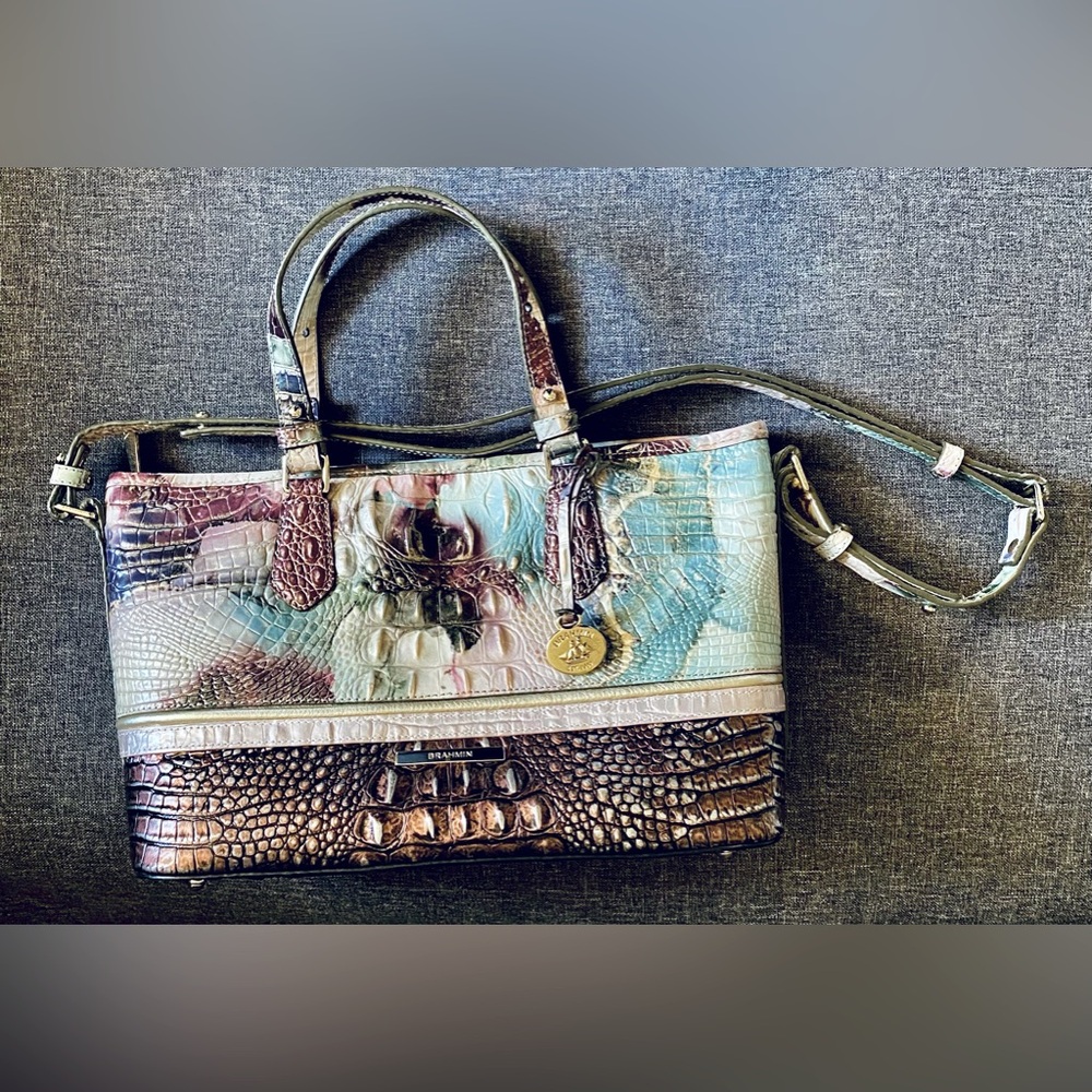 NWOT Brahmin Jasper Mini Asher Nirvana Handbag/Satchel/Crossbody Purse - Picture 3 of 16